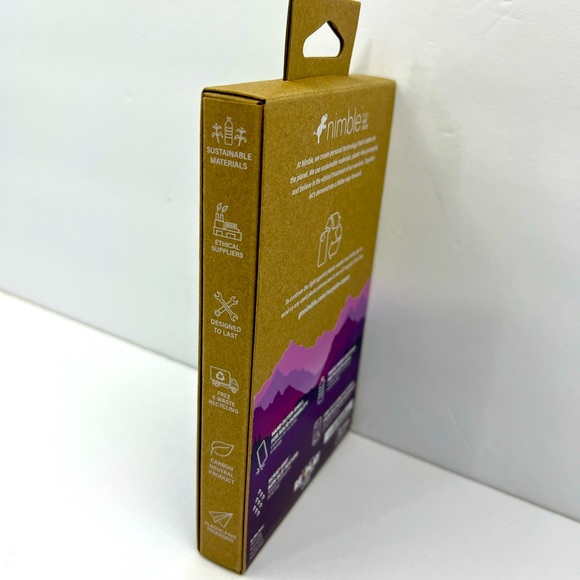 NIMBLE TECH FOR GOOD, iPhone 13 PRO PROTECTIVE CASE, PURPLE AND WHITE COLOR - Picture 4 of 12